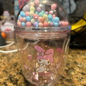Sanrio My Melody Pink Tumbler with Colorful Beads